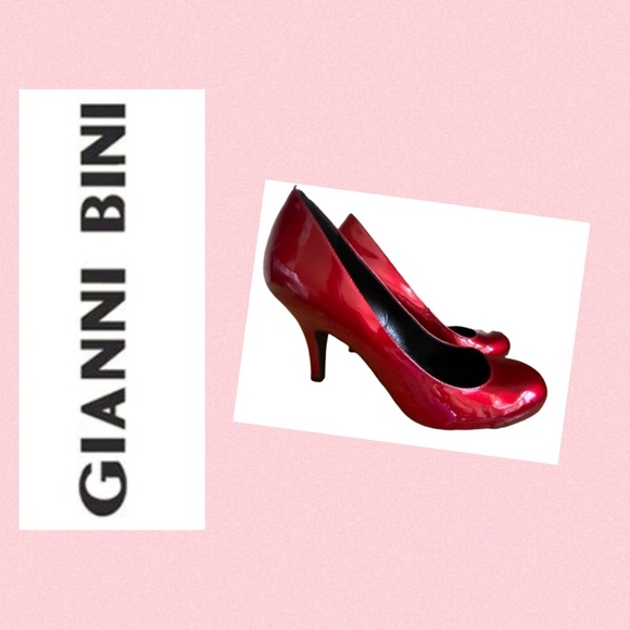 GIANNI BINI CANDY APPLE RED PUMPS - Picture 2 of 12